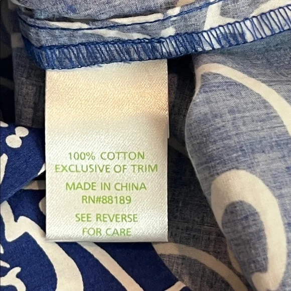 Lilly Pulitzer Blue Anchor Skirt Small Elastic Waist Pockets Coastal Nautical - Picture 16 of 16